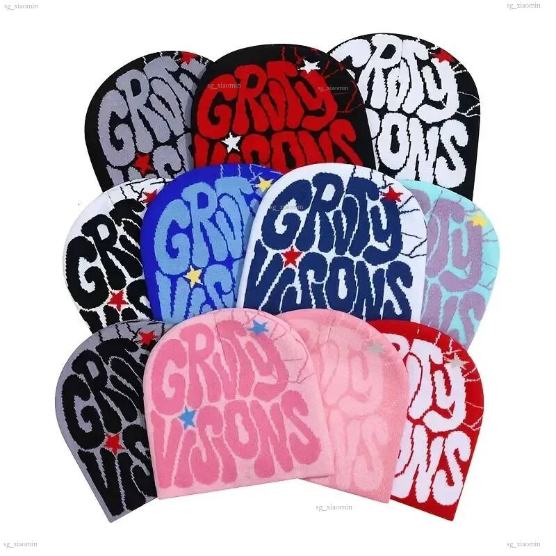 Y2K Beanie for Men Women Knitted Hat Winter Cap Gothic Spider Design Warm Casual Skullies Cold Weather Knit Outdoor J260814