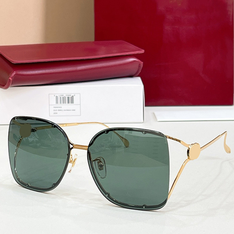 1713SA Oversize Frameless Sunglasses Classic Womens Square Frameless Glasses Metal Double Letter Logo pattern Daily Wear Casual Outdoor Luxury Party