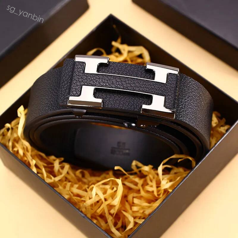 Marque de luxe Designer 2026 Cuir véritable Sans trou Boucle automatique Ceinture Mode Business Polyvalent Ceinture réglable pour les jeunes Usur