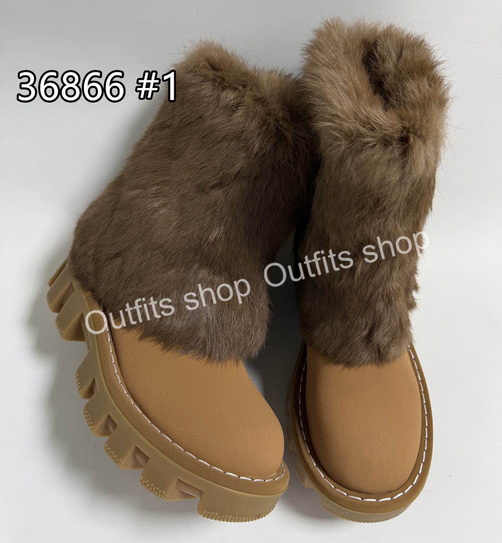 2025 New Snow Boots Ski Winter Fashion Designer Warm Boots Outfit Style Size 35-45