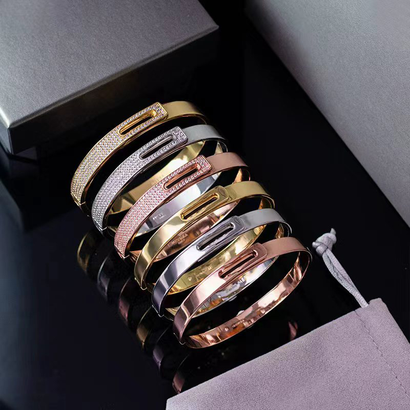 Bracelet de marque M avec boîte, de haute qualité, de styliste, classique, à la mode, pour femmes, bijoux de luxe
