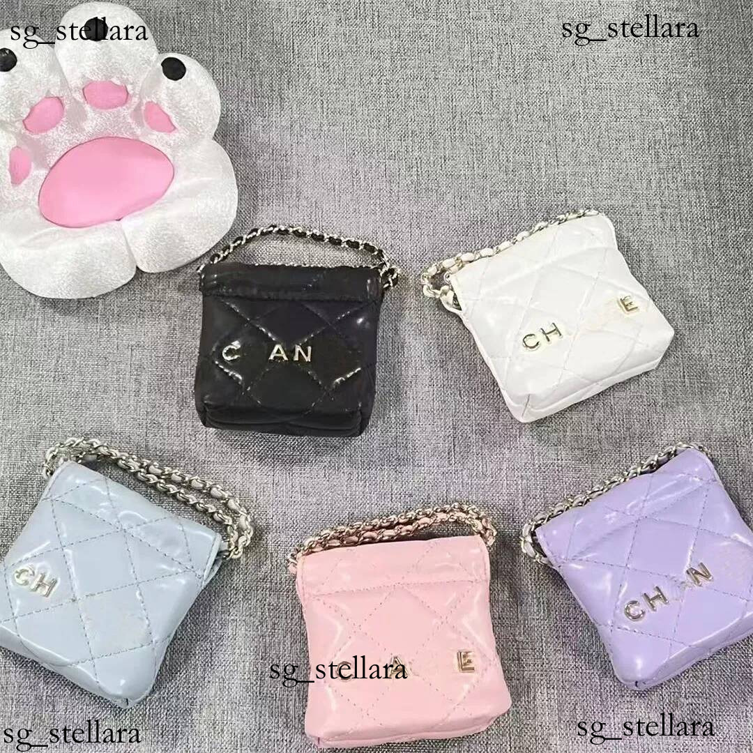 Designer hommes et femmes lettre C charme rouge à lèvres écouteur sac chaîne en cuir mini pendentif porte-monnaie porte-clés Couple cadeau chaud