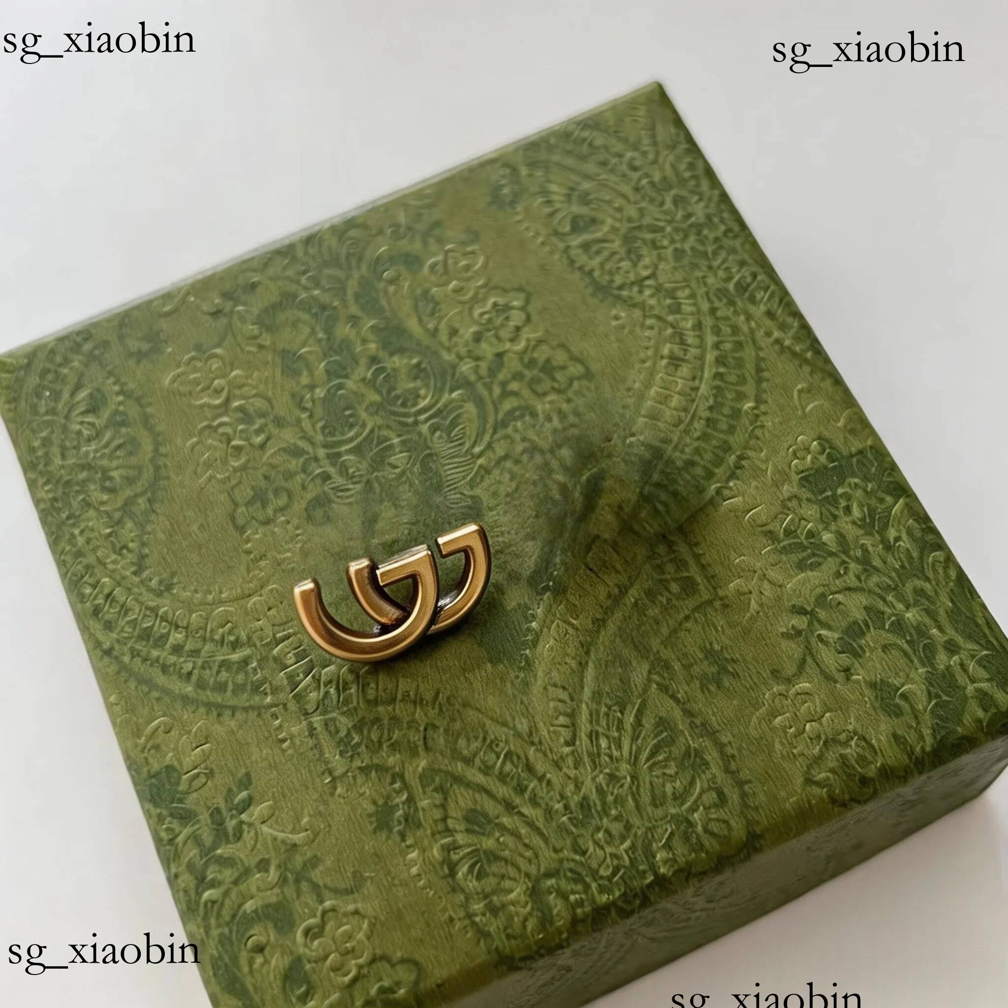 Vintage Top qualité classique 14K or designer avec timbre boucles d'oreilles dames cadeau de fête de mariage chaud