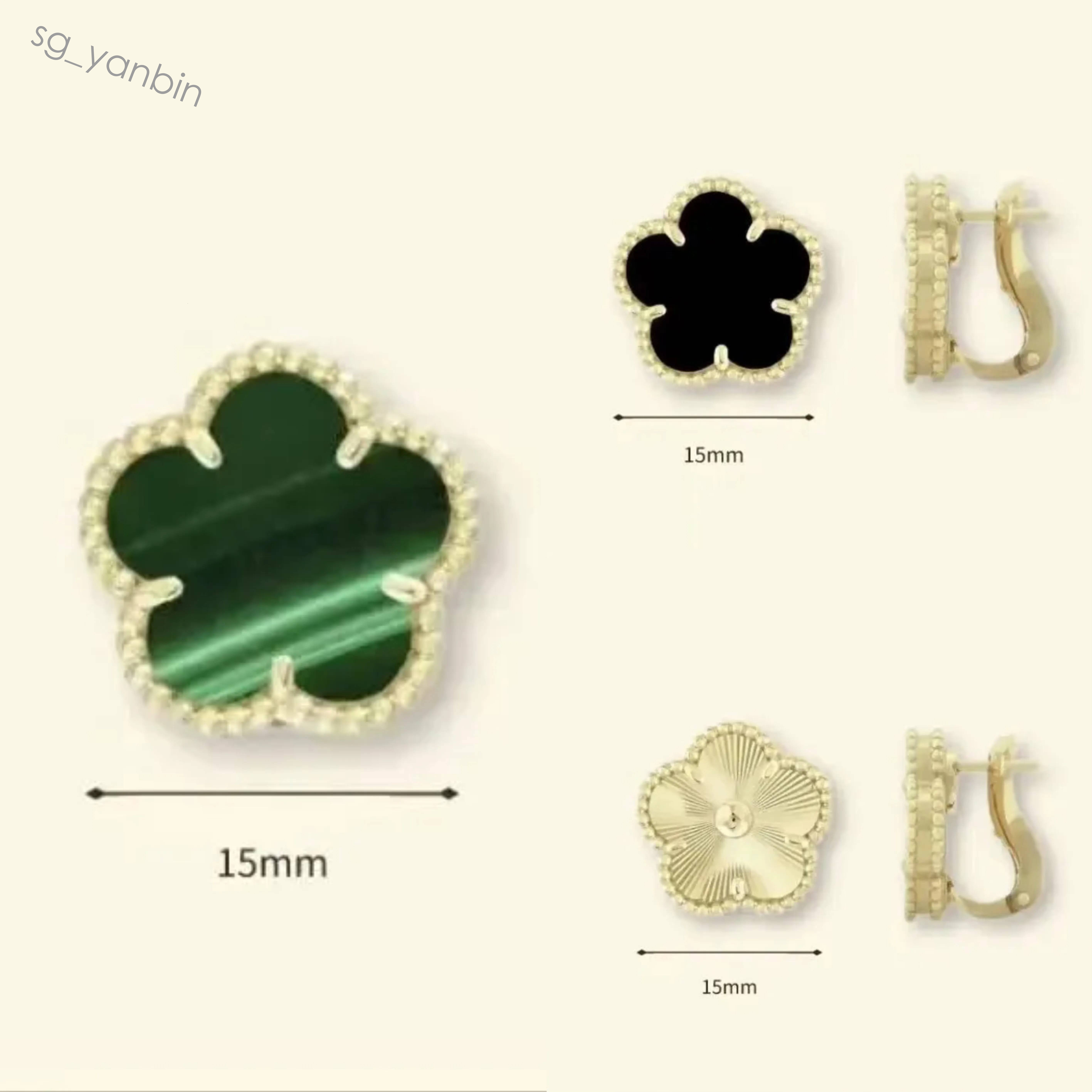 Trèfle classique pour femme créateur de mode boucles d'oreilles en or plusieurs couleurs boucles d'oreilles en diamant bijoux de luxe cadeau chau
