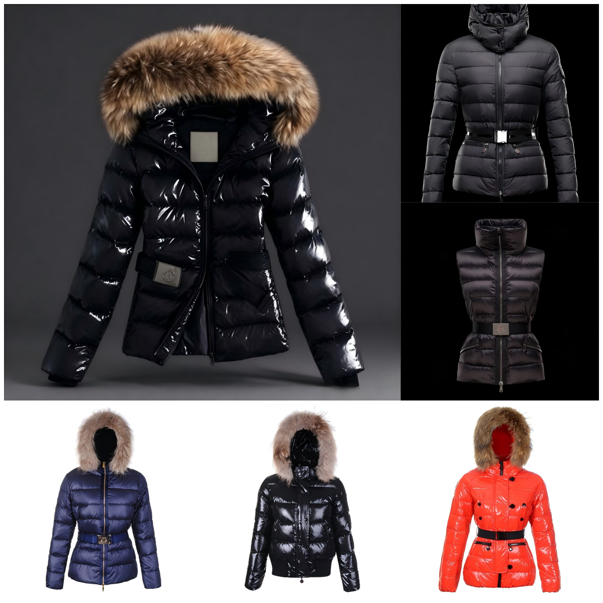 Designer Women Short Down Jackets Coat Women Jacket Winter Maya Short Down Vests Doudoune Femme Fur Coats Puffer Suyen Parka With Belt Lady Cotton O