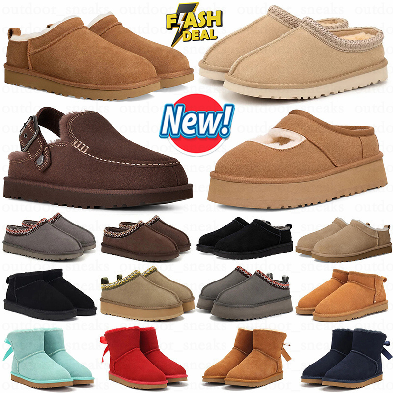 Designer slippers classic micro boots bailey bow ii winter Snow goldenstar clogs uggswomens ultra mini evelina platform tasman tazz brown black flat