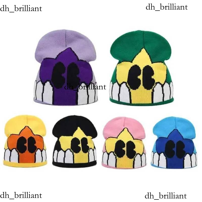 Cartoon Knitted Beanies Y2K Outdoor Winter Warm Wool Hat Womens Autumn Bicycle Windproof W240822 Hot