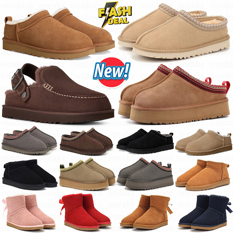 Designer cozyknit slippers classic micro boots winter Snow goldenstar clogs uggswomens Ultra Mini Fur platform tasman tazz brown tall trainer womens