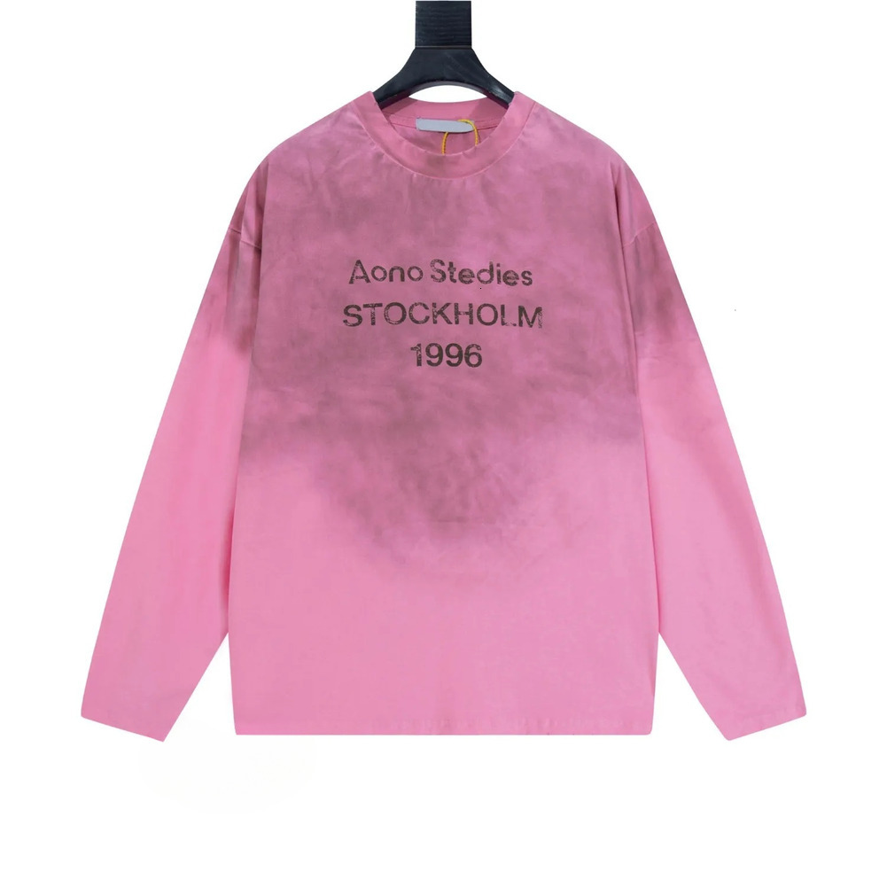 Acneastudios Hoodies Designer Fashion Hoodie With Lettering Print Washed Acns Studios Long Sleeve Loose Fit Cotton High Quality Unisex Round Neck Sw