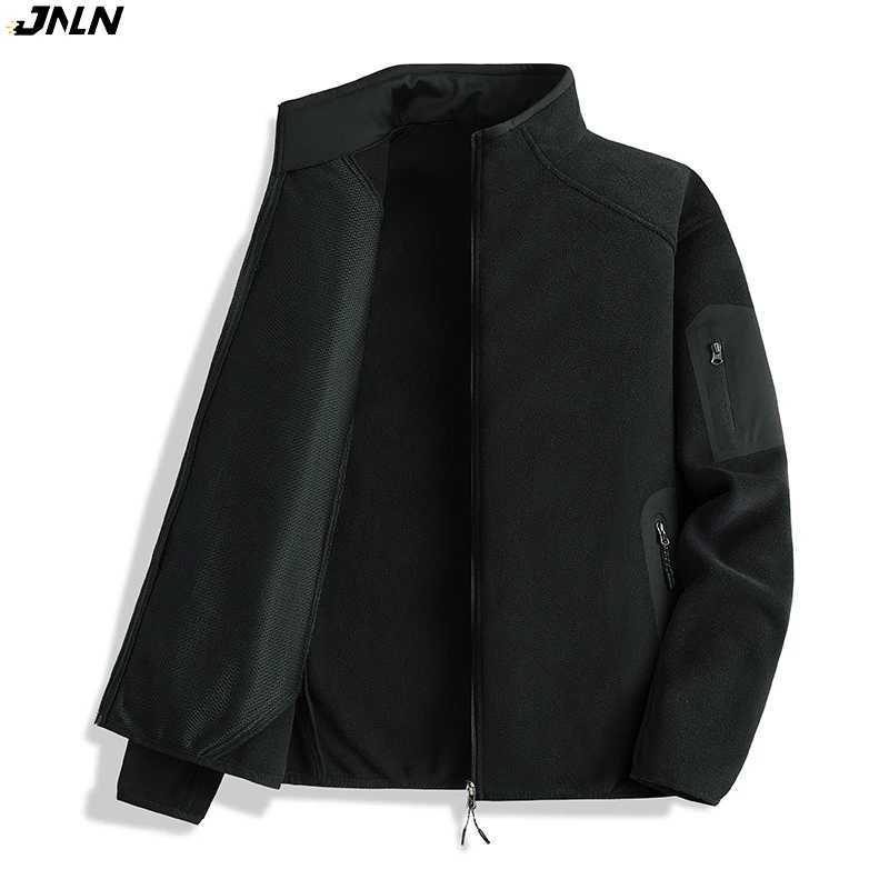 Outdoor Jackets Hoodies JNLN Mens Womens Winter Fleece Jacket Outdoor Windproof Thermal Fleeced Clothing Unisex Hiking Camping Climbing Sport Coat L