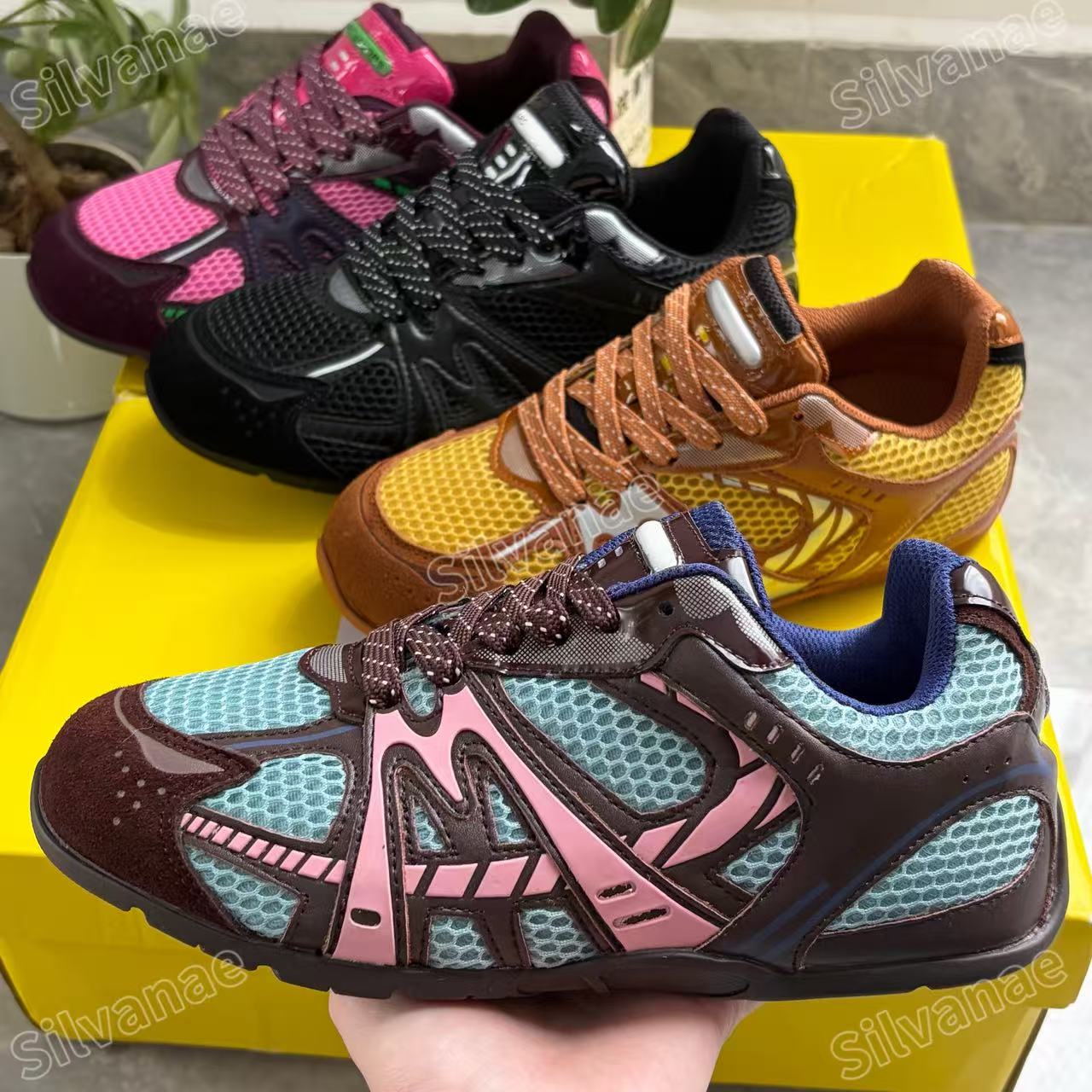 The 72 Spring Sneakers Designer Shoes MJ Shoe Women Breathable Leather Mesh Shoe Sneaker Shoes Sneakers Sports Matching Lace Up Casual Thick Soled S