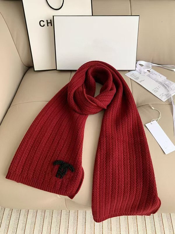 Scarves C Letter embroidery long knitted scarf for women designer scarf autumn winter letter cotton shawl enlarged warm and thickened scarves Pashmi