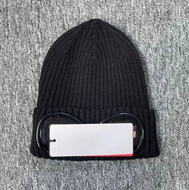 Designer cp Women's High stretch floppy casquette Luxury Winter Men's skull knit hat Twin lens glasses goggles Beanie cap Outdoor sport