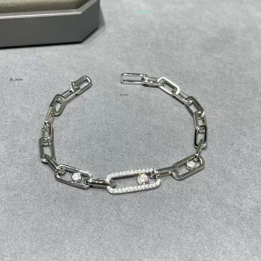 2026Luxury charm link chain bracelet for women mens unisex hip hop 18k gold plated elegant hollow bangle bracelets with shine crystal diamond move b