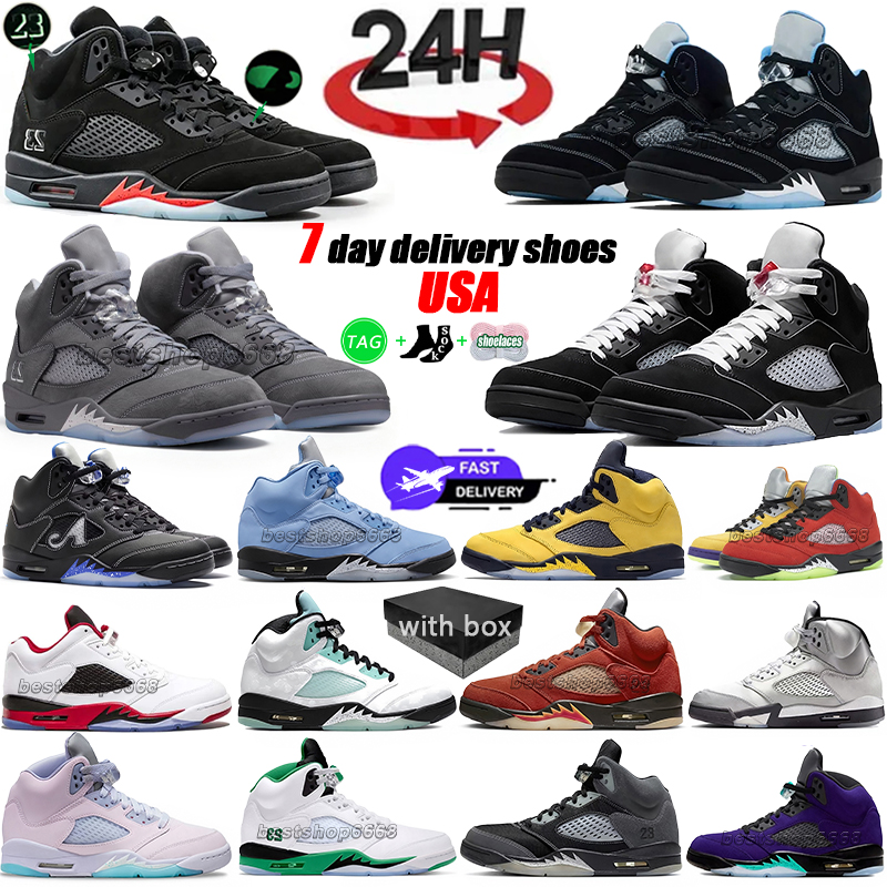 with box Designer 5s Basketball Shoes man woman Cats Cool Grey cement Brick Fire Red Black metallic Awake low Fragment mens womens outdoor sneakers