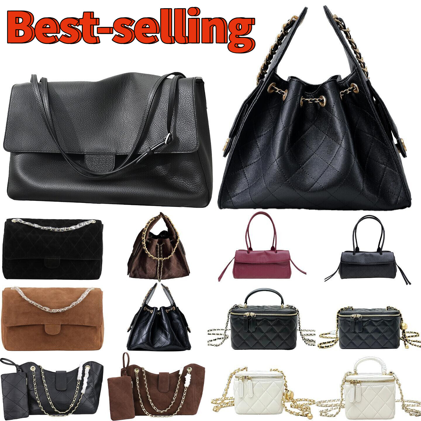 Shoulder Bag Maxi Flap Bag Top Designer Totes Cc Handbags 26bag New Genuine Leather Flap Quilted Luxury Suede Bag Crossbody Bag Drawstring Bucket Ba