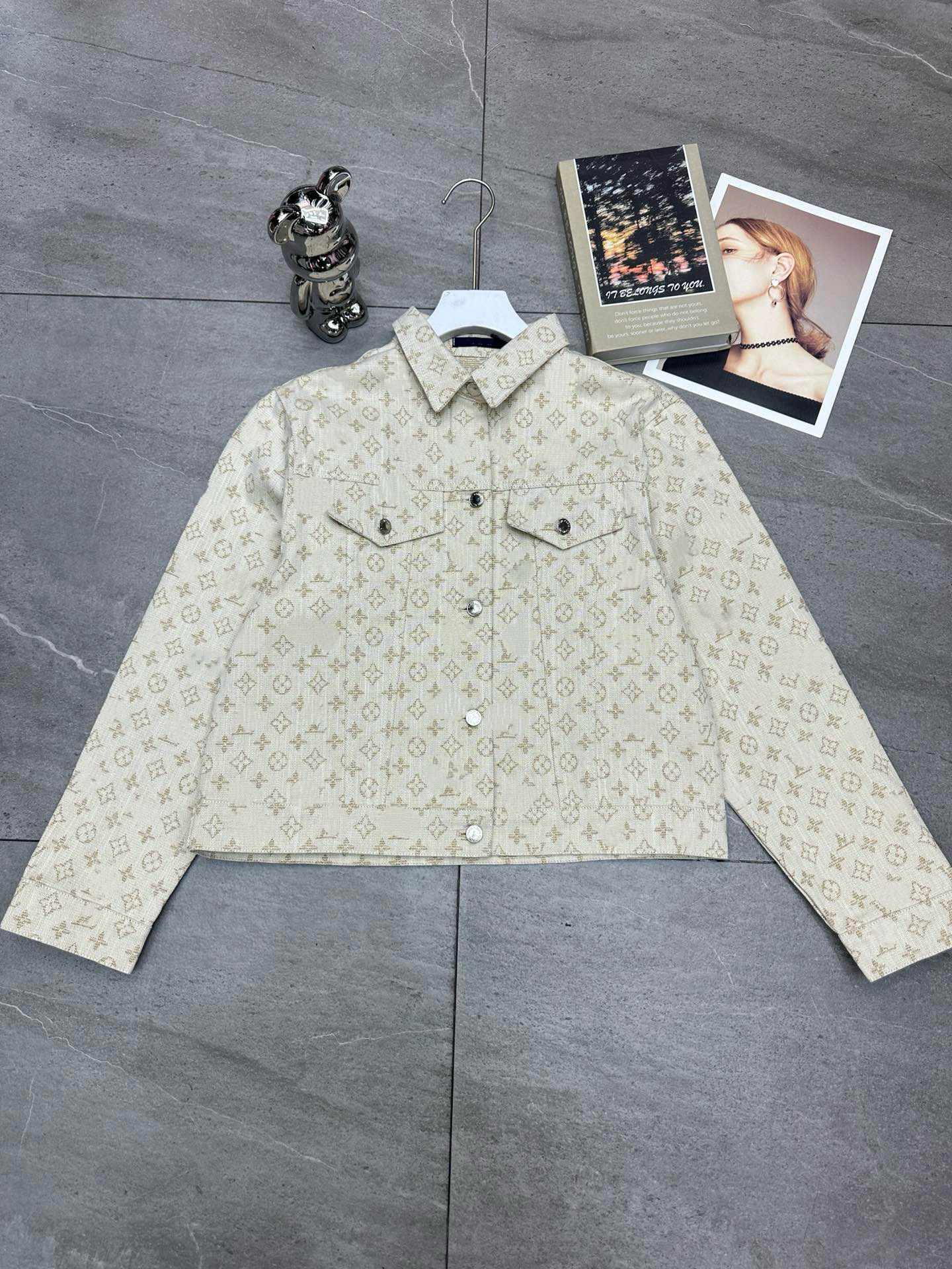 Letter embroidered Jackets designer jackets clover vintage flowers fashion short denim jacket for women fashion Outwear Coats