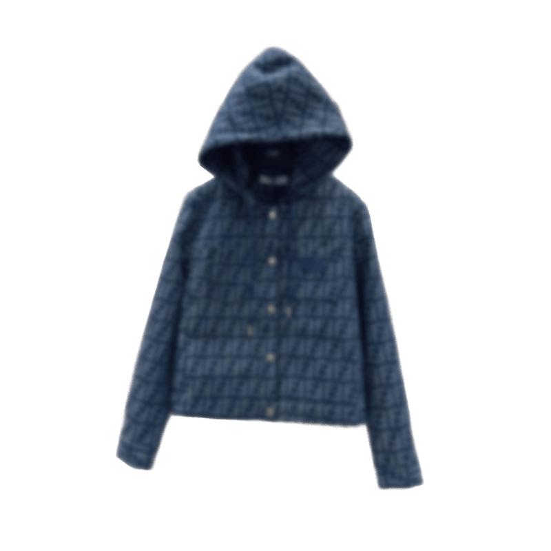 26 designer women's autumn new fashion trend high-end classic retro casual high-quality jacquard brand letter button cardigan hooded short desi