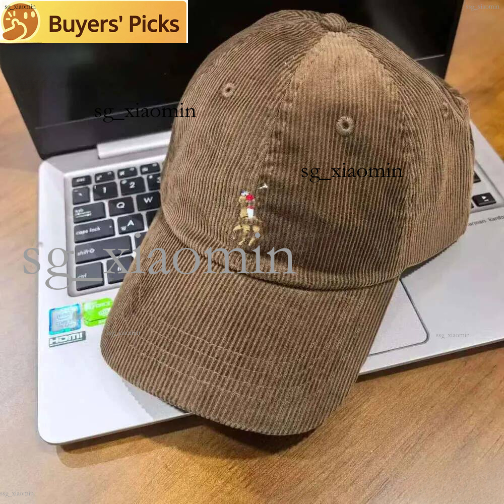 Chapeau de Baseball en velours côtelé pour hommes et femmes, casquette Polo en bec de canard lavé, haute qualité, étiquette couleur poney, 2026 s