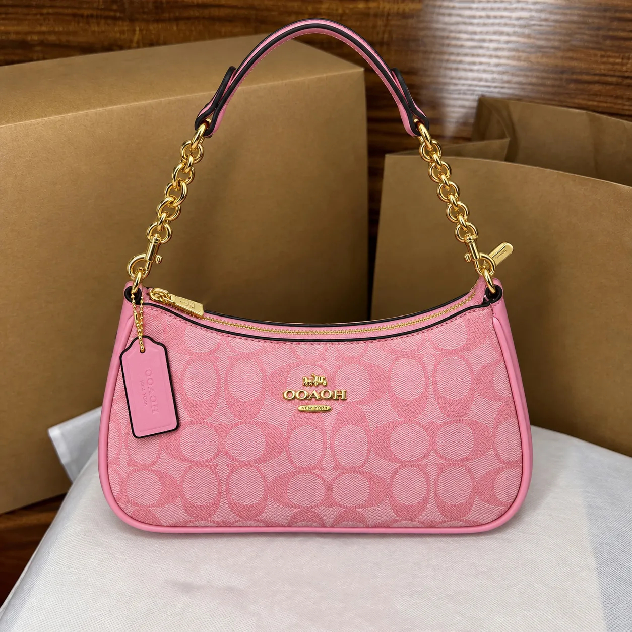 pink Designer Handbag Teri Shoulder Bag Tabby bag Luxury Handbag High Quality city Handbag Classic Wallet Women's Leather Crossbody Bag Metal C