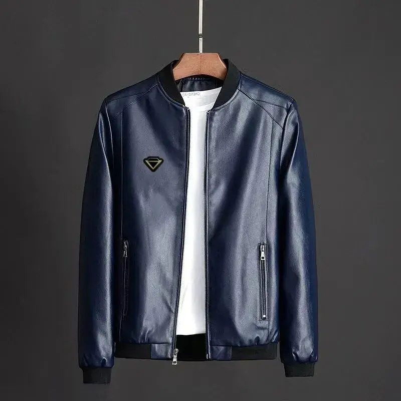 Men's Leather Jacket Designer For Autumn Winter Season Thick Warm Outdoor Casual Windproof And faux Cold Proof Motorcycle Coat