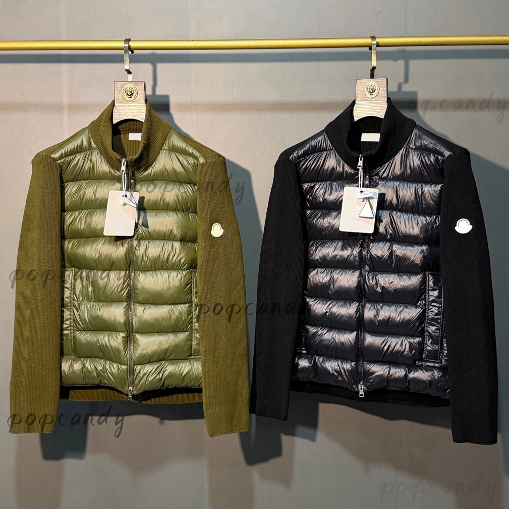 Men Jacket Designer Winter Puffer Jacket Warm Windproof Jacket Shiny MatteMaterial Unisex style Fashion Canadian winter Knit Sleeve Spliced Hooded C