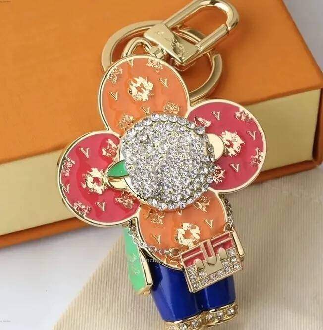 Keychains Lanyards Sunflower keychains car fun designer keychain hundred match bag couple charm Top quality cute panda good