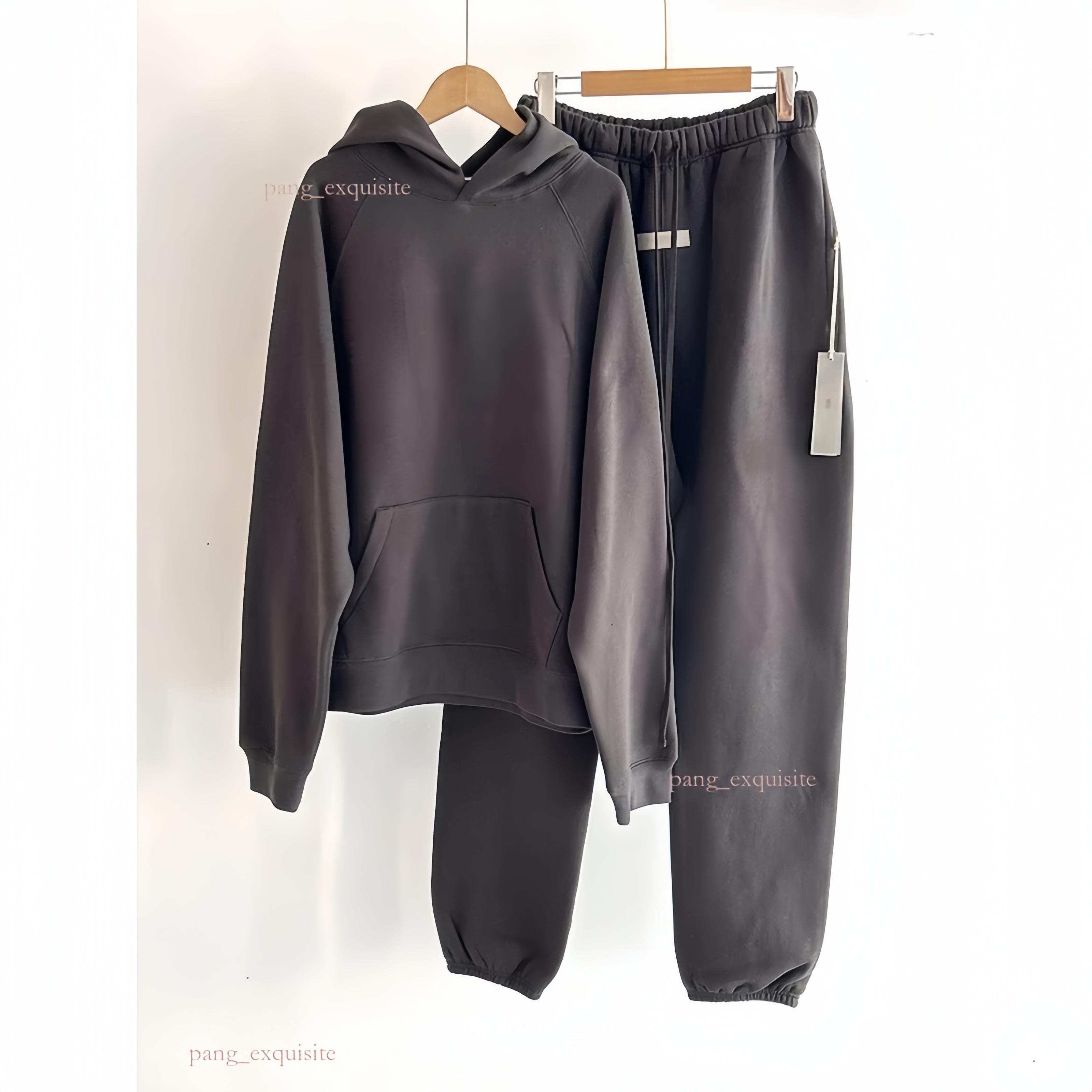 Ensemble sweat à capuche en polaire et pantalon de jogging pour hommes, survêtement décontracté 2 pièces, vêtements de sport chauds pour l'entraî