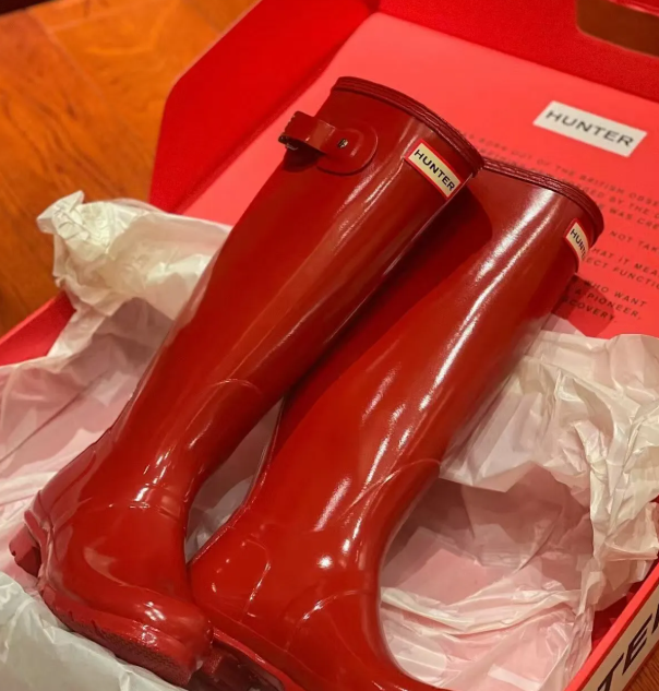 hunters boots women hunters Rainboots Designer hunter boots Luxury Wellies High quality Anti Slip Rubber Wellington Boots Black Shoes Cool Rainboots