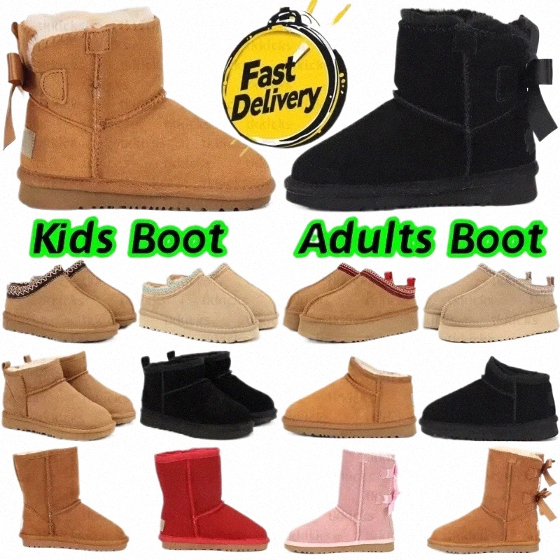 with Box Kid Boot Toddler Boots Womens Boot Baby Boots Tasman Slippers Tazz Boot Ultra Mini Children Boys Girls Australia Child Snow Winter Boots U9