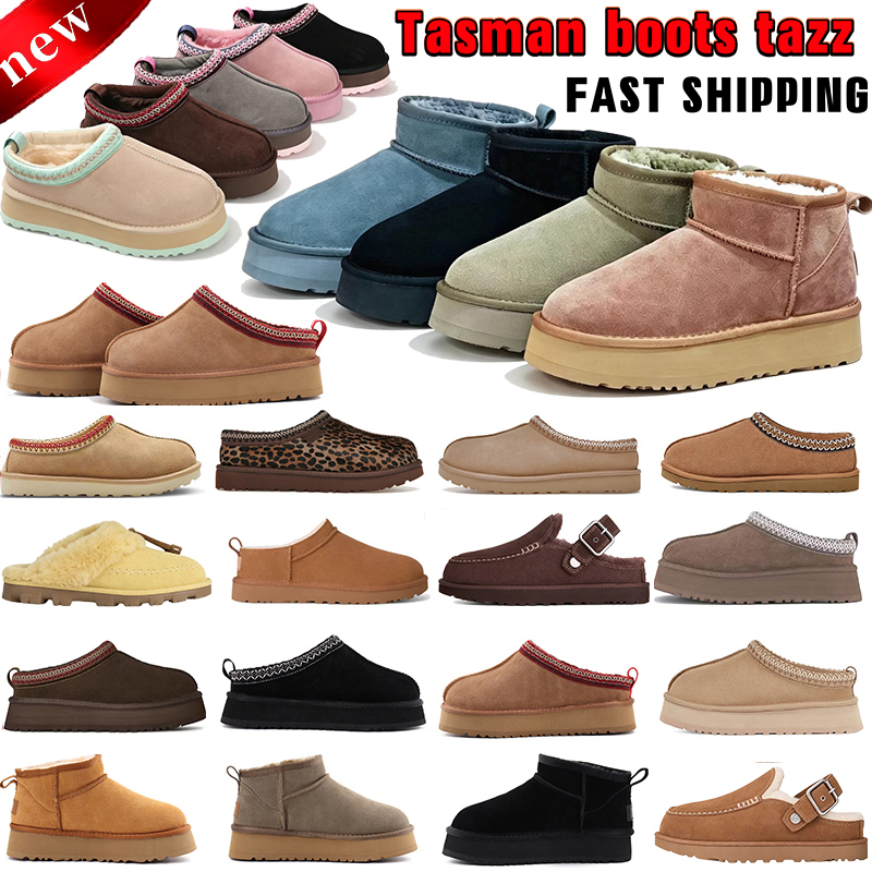 Designer boots womens Tasman slippers tazz slides mens snow boots women platform Boot Classic Micro ultra mini boot Shearling suede men shoes winter