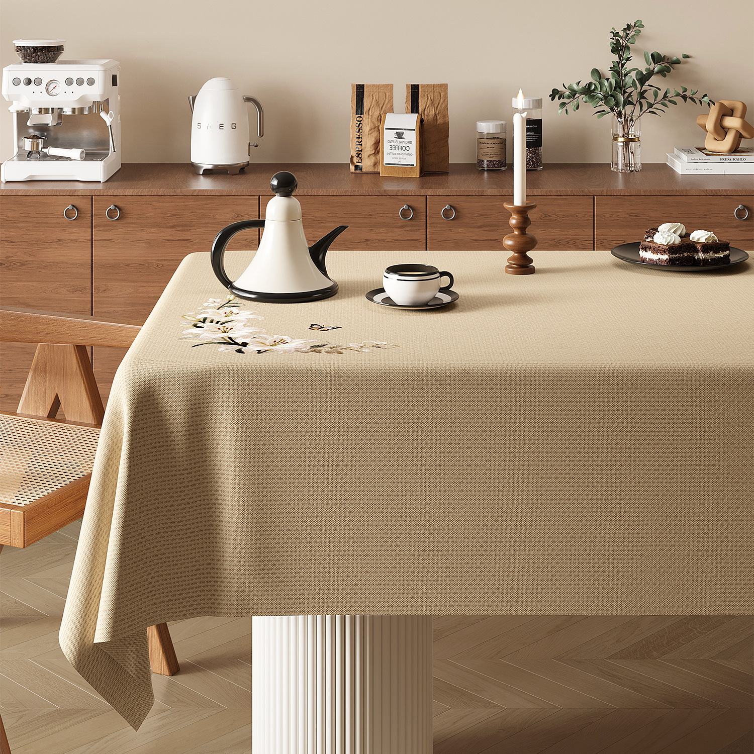 Nappe de Table carrée en lin uni, imperméable, résistante à l'huile et sans entretien, personnalisée, nouvelle collection YL-39290