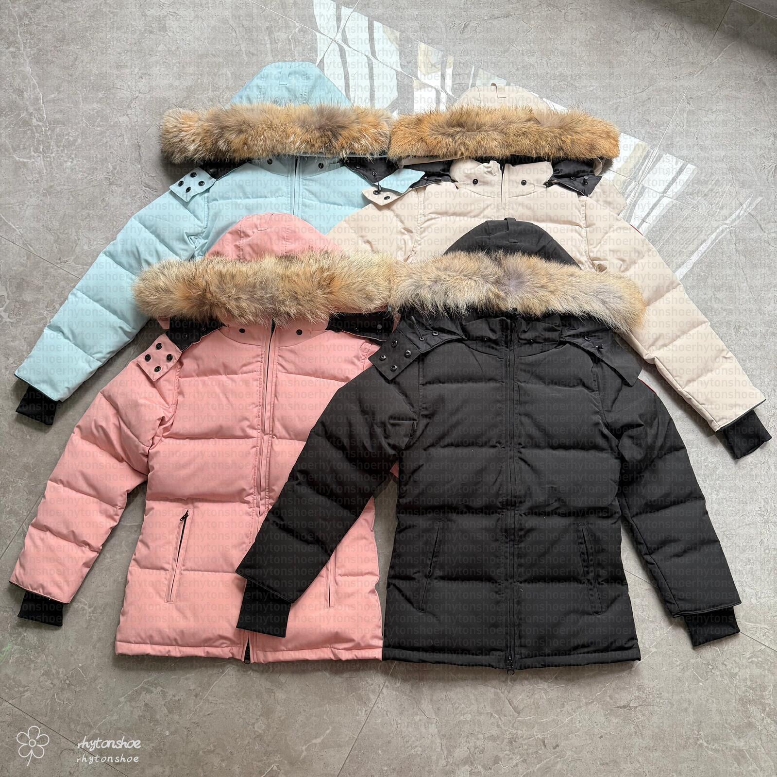 Women Puffer Jackets coats Designer down Jacket Winter Parka Coats Real Wolf Fur Outdoor Wyndham Windbreaker coats womens Outerwear Luxury down jack