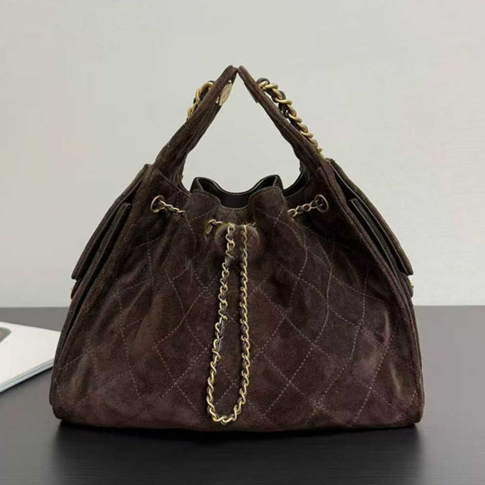 Sacs de soirée Designer épaule diamant vérifier longue chaîne mode seau sac à bandoulière grande personne sans-abri 25 daim cuir gris marque de l