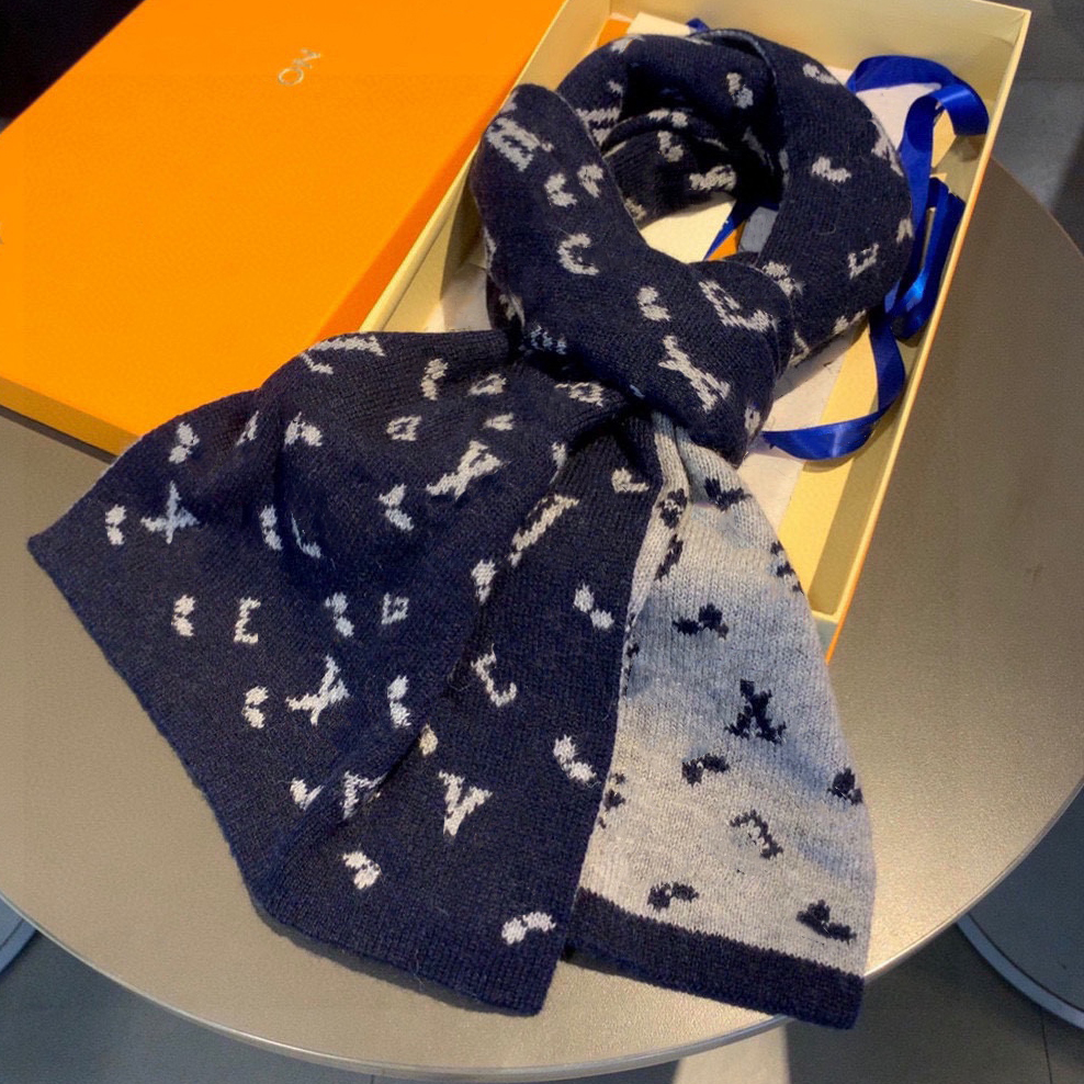 Designer luxury Cashmere Wool Scarves for Women Men Double Sided Winter Scarf Fashion Classic Shawl Headband Pashmina Soft wear Christmas gift