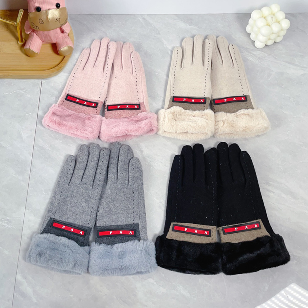 Five Fingers Gloves Men Gloves Designer Warm Luxury Winters Womens thickening Knitted Glove Cold Proof Touch Screen Five Fingers
