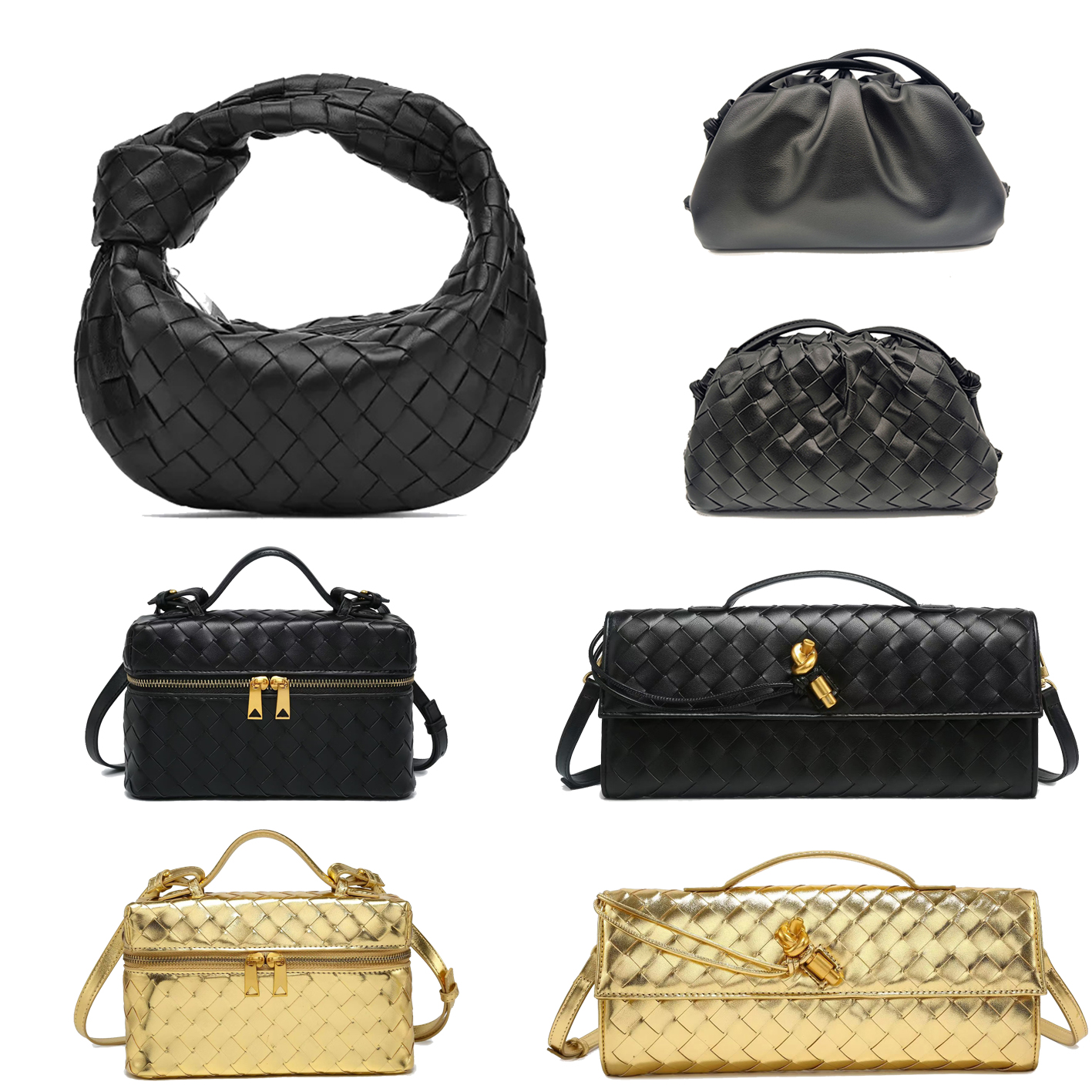 Top quality leather bags Womens Designer bags cosmetic Underarm Shoulder Bag fashion crossbody bags Underarm Evening Bag woven hand Mini pouch clutc