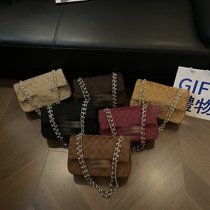 designer bag Women 2026 New Autumn Winter Small Fragrance Suede Underarm Bag Light Luxury Delicate Chain Shoulder Crossbody Hot Sale Handbag