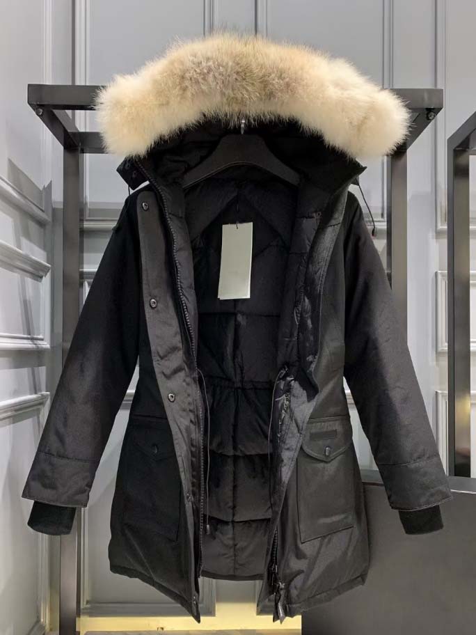 Designer Womens Down Jacket Brand Long Coat Large Pocket Fur Collar Fur Thermal Top Puffer Jacket canadian winter jacket Large Parkas Clothing Windp