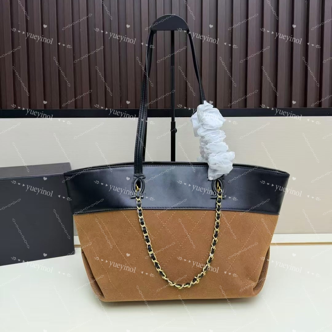 Women's Quilted Chain Tote Bag Large Shoulder Handbag Casual Daily Work Travel Bag