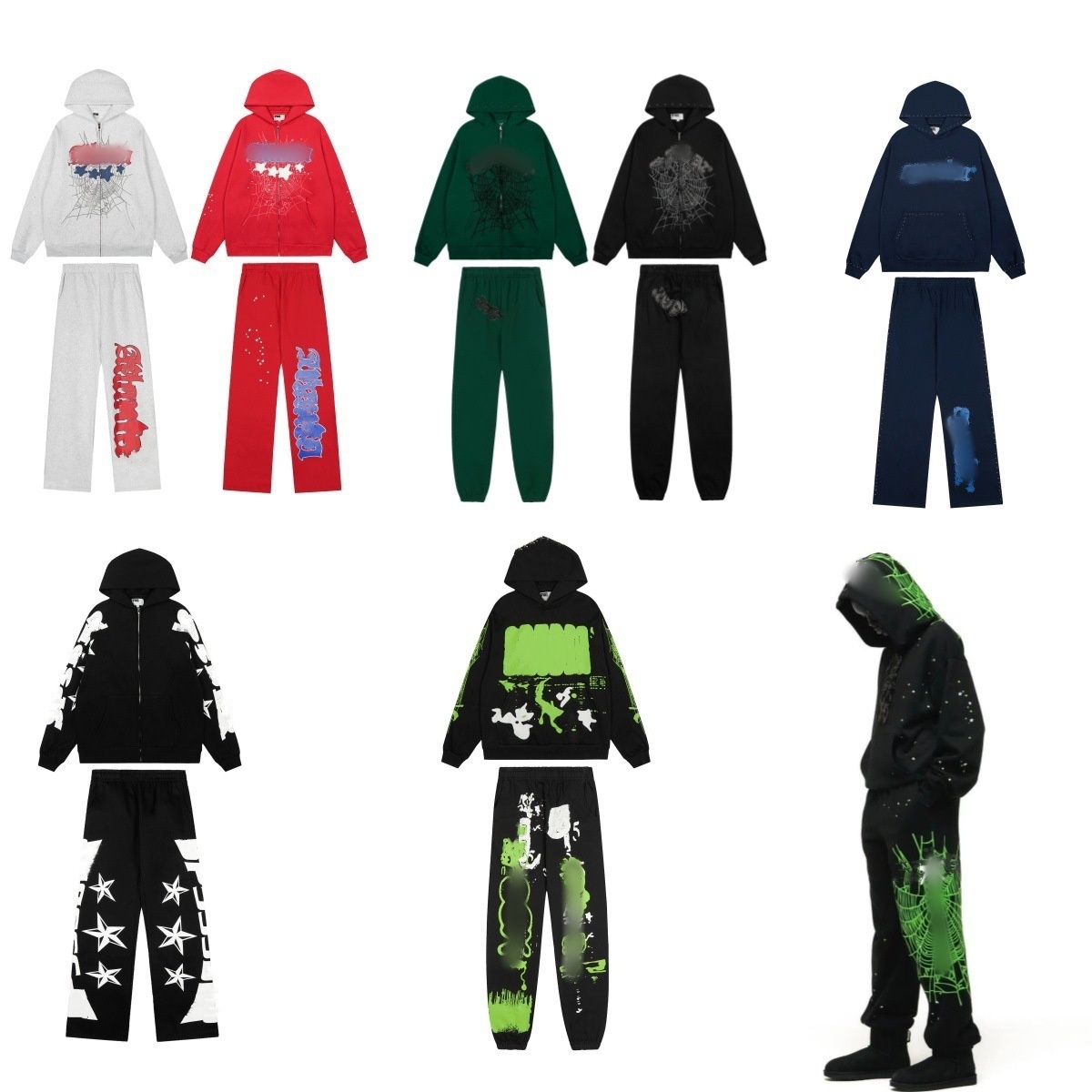 designer hoodies mens spider hoodie and Hight quality hoodies Stree puff print web hoodies Loose skin-friendly tracksuits Thick and pure cotton qual