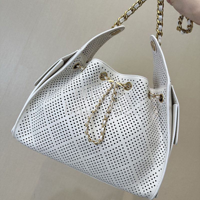 Small Handbag 30CM Hobo bag Master Quality designer bag Perforated Calfskin Shoulder Bag Luxury Evening chain bag with gift box X005D