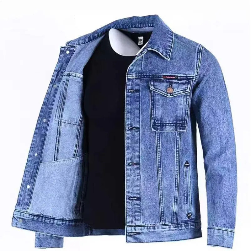 UNITIM Spring American Heavy Denim Men Workwear Coat Male Retro Streetwear Jeans Jackets Outdoor Classic Button Cow Boy 260929