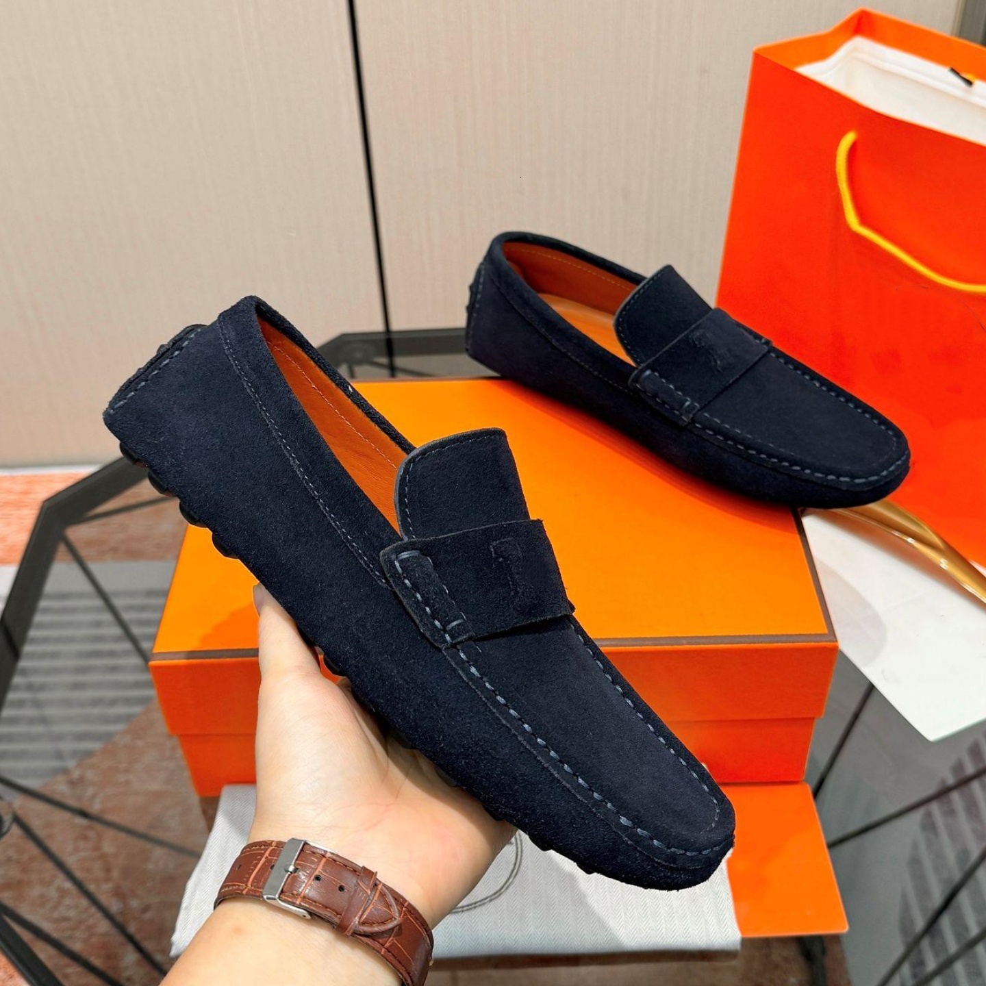 Classic lazy nova leather loafer mule Flat casual shoe Designer Dress shoe Man Formal Business Outdoor sport suit work blazer shoe Luxury Moccasins