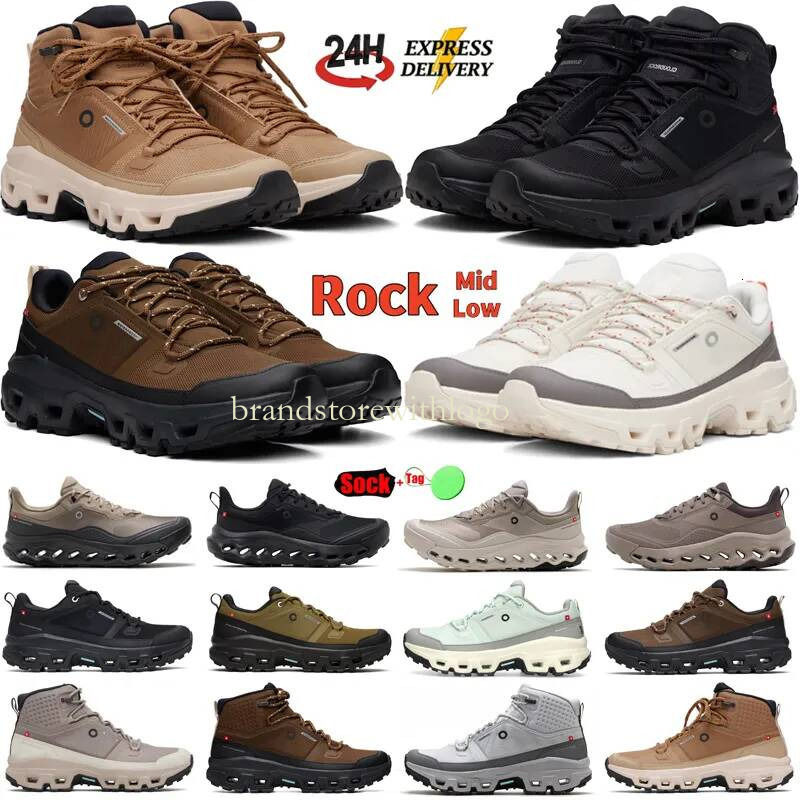 Designer Trail Running Shoes OC Cloudrock WP Mid Cloudhorizon 2 Low Mens Womens Sneakers Outdoor Hiking Triple Black Eclipse Cinder Olive Grey Platf