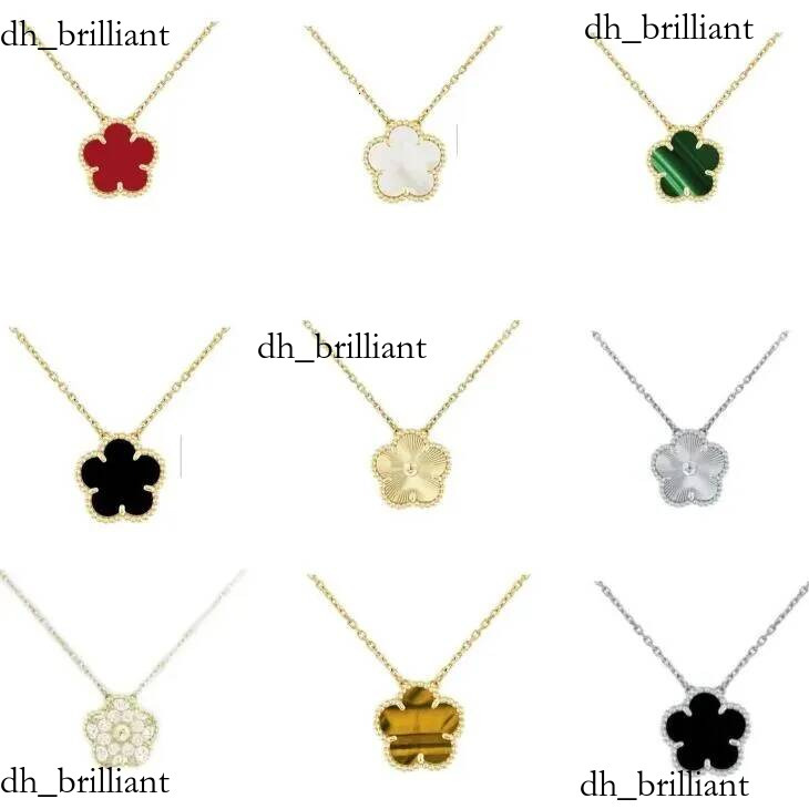 Haute qualité trèfle à quatre feuilles collier pendentif perle mère plaqué or 18 carats colliers pour femmes fille saint valentin fête des mères