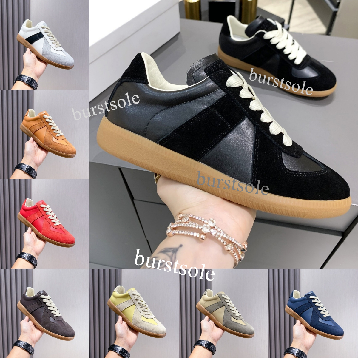 designer shoes sneakers margielalies gats running shoes replicate suede MM6 woman mens sneakers flat foam casual shoes trainer outdoor shoes With Bo