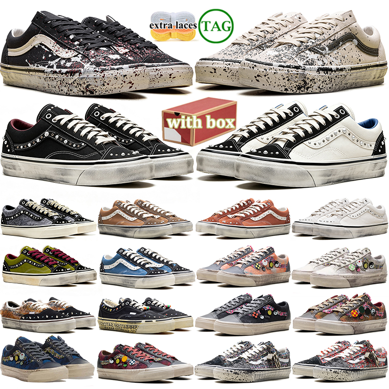with box pearlized shoes designer sneakers knu old skools men women daily wear mens outdoor comfortable trainers