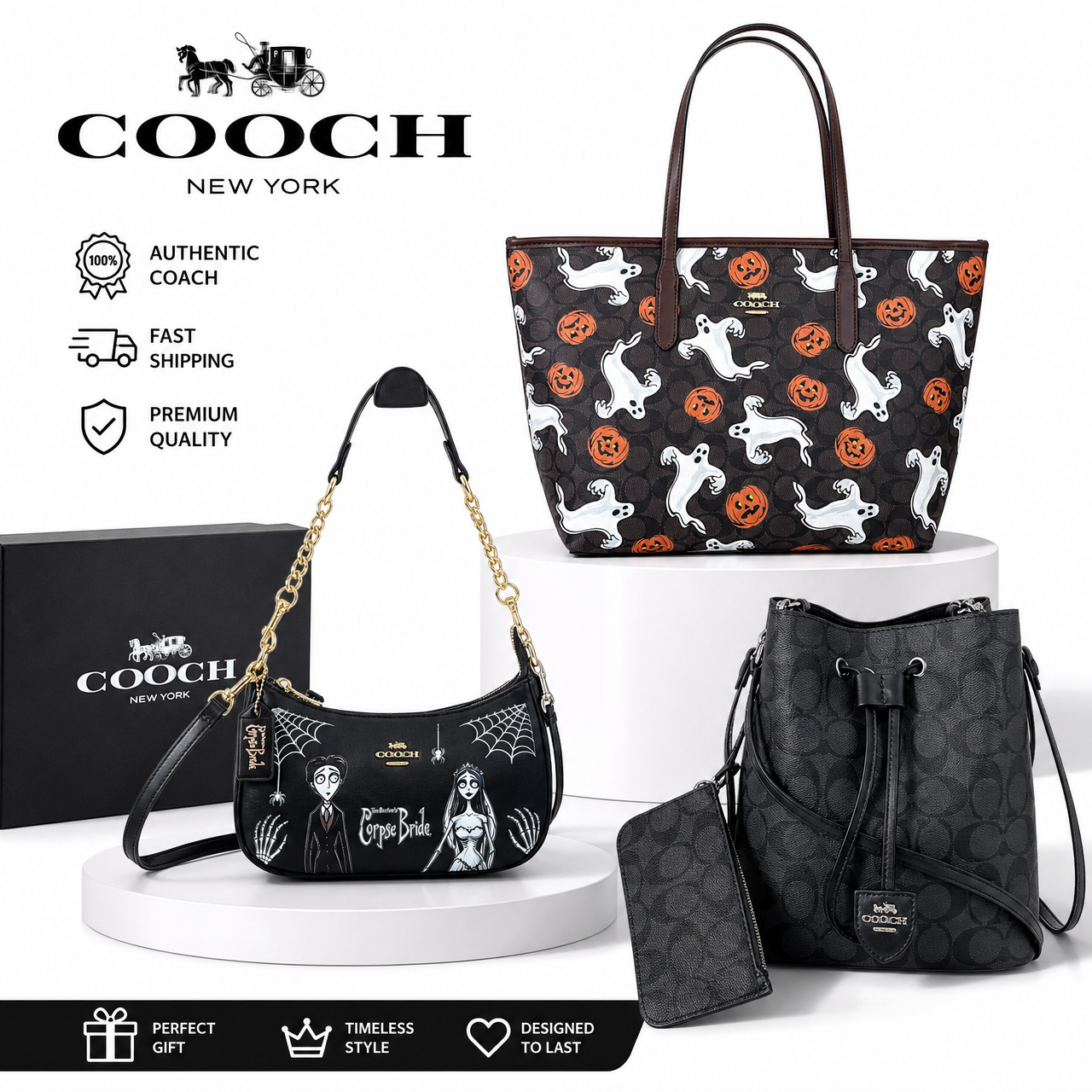 Designer Half Moon Bag New Halloween Style Handbag Pink Color Full Series Bag Classic Mini Crossbody Bag Women's Shoulder Bag Chain Bag Pumpkin