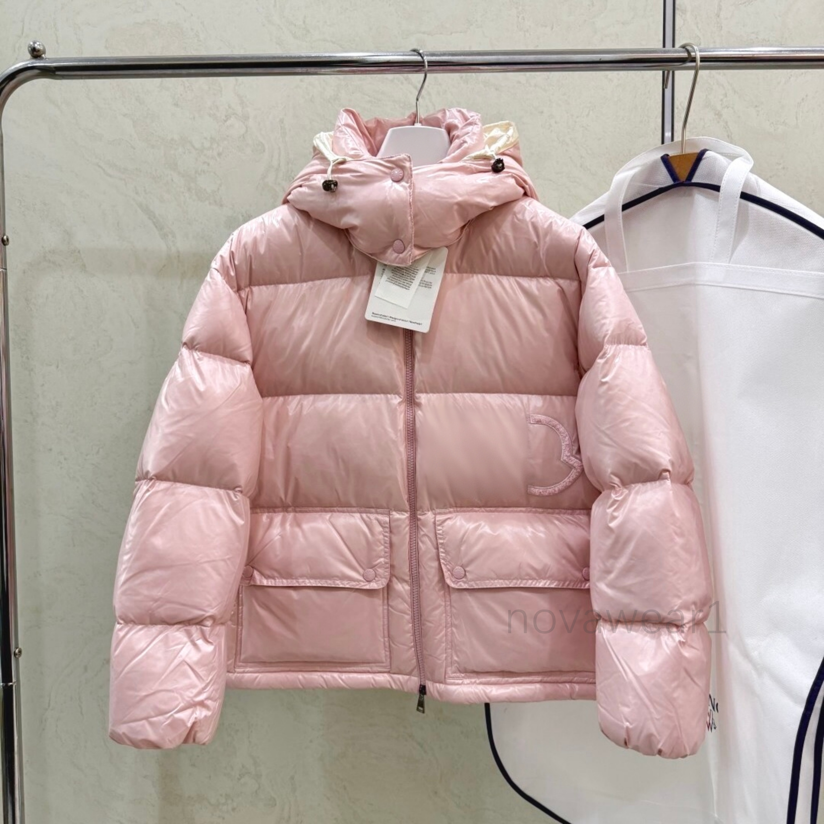 Women Designer Thickened Warm Mo Down Jacket Casual Outdoor Lightweight Zipper Coat Luxury White Duck Down Winter Hooded Puffer Outerwear Windproof